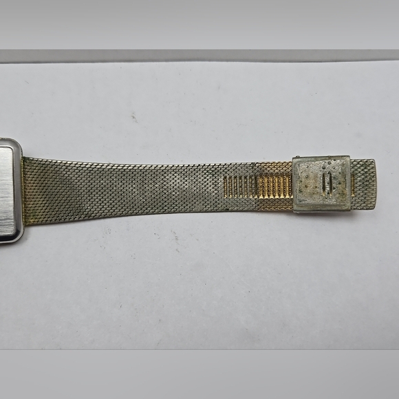 Rare Vintage Mens Jules Jurgensen 4154 Watch 29mm Gold Tone Square New Battery - Picture 11 of 12